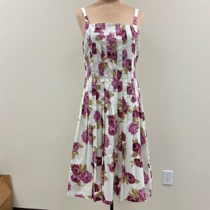 Antonio‎ Melani Tiffany Lavender Fields pleated floral Midi Dress